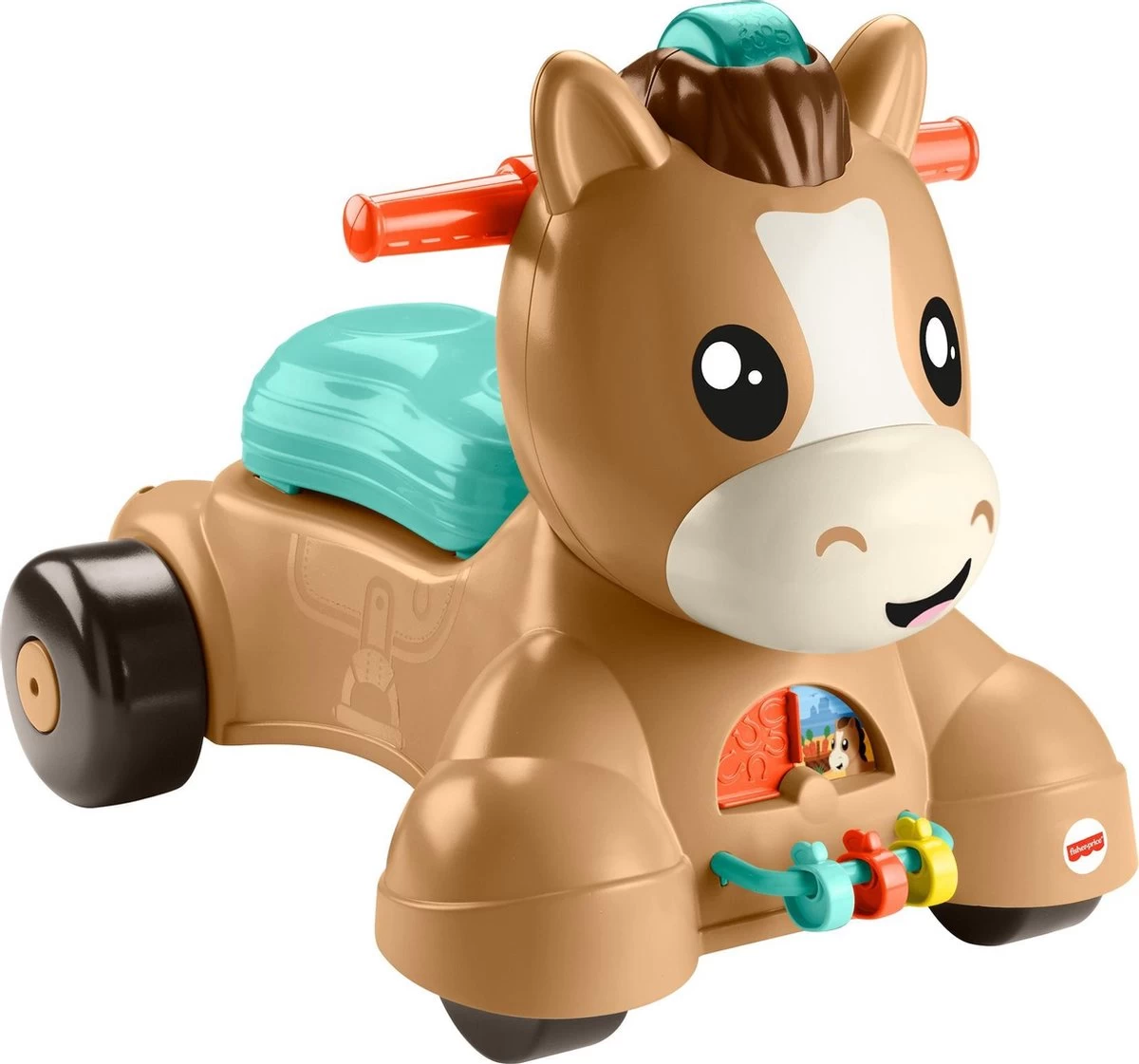 Fisher-Price Pony Loopvriendje - Looptrainer Baby - Bruin - Groen Fisher Price Fisher-Price Pony Loopvriendje - Looptrainer Baby - Bruin - Groen -Winkel voor babyproducten