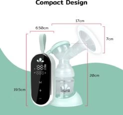 Leuna Comfort - Elektrische Borstkolf - Dubbele Borstkolf - Oplaadbare Accu - Gemakkelijk Schoonmaken - Stille Kolf - Kolfapparaat - Borstkolf - Borstkolven - Kolf - Licht Paars -Winkel voor babyproducten 1200x1123 2