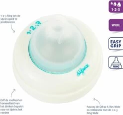 Difrax 1-2-3 Wide Flessenring Met Flessenspeen Voor Brede Babyflessen -Winkel voor babyproducten 1200x1125 5