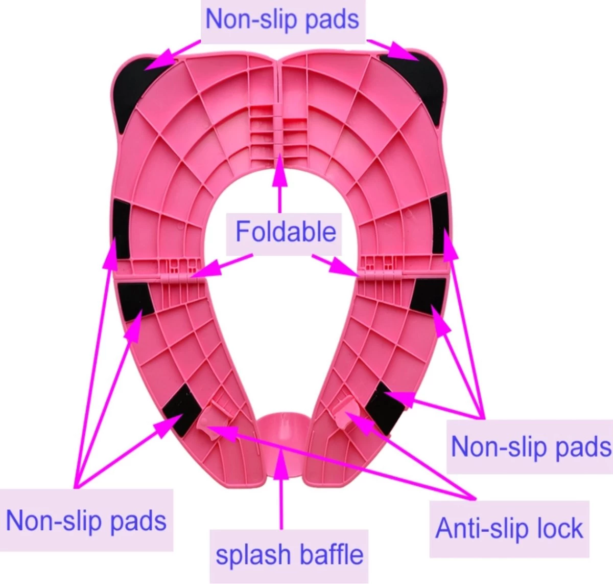 WC Verkleiner Roze Panda Ontwerp - Toilettrainer - Opvouwbare Toilet Zitje - Toiletbril Verkleiner - Kinder WC Bril Merkloos WC Verkleiner Roze Panda Ontwerp - Toilettrainer - Opvouwbare Toilet Zitje - Toiletbril Verkleiner - Kinder WC Bril -Winkel voor babyproducten 1200x1142 1