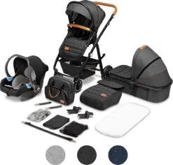 Lionelo Amber 3in1 - Kinderwagen - XXL SET - Incl. Autostoel - 0-22kg