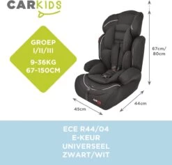 Carkids Verstelbaar Kinderautostoeltje Zwart En Wit | Kinderautostoel Groep 1-2-3 | Kinderen Van 9 Maanden-12 Jaar | 9-36 Kg 6 Carkids Verstelbaar Kinderautostoeltje Zwart En Wit | Kinderautostoel Groep 1-2-3 | Kinderen Van 9 Maanden-12 Jaar | 9-36 Kg -Winkel voor babyproducten 1200x1152 12