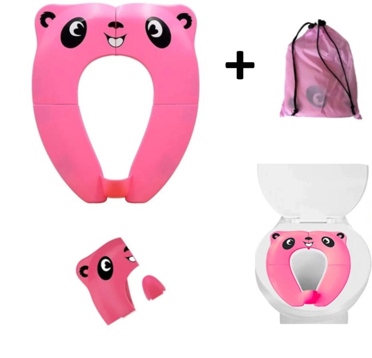 WC Verkleiner Roze Panda Ontwerp - Toilettrainer - Opvouwbare Toilet Zitje - Toiletbril Verkleiner - Kinder WC Bril Merkloos WC Verkleiner Roze Panda Ontwerp - Toilettrainer - Opvouwbare Toilet Zitje - Toiletbril Verkleiner - Kinder WC Bril -Winkel voor babyproducten