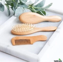 UpGreen® - Baby Verzorgingsset – Baby Borstel – Baby Borstel Set - Kraamcadeau – Baby Manicureset - Baby Verzorgingsproducten – Baby Borstel En Kam – Baby Kam – Baby Borstel Hout – Baby Haarborstel – Baby Borstel Geitenhaar -Winkel voor babyproducten 1200x1164