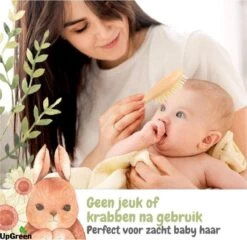UpGreen® - Baby Verzorgingsset – Baby Borstel – Baby Borstel Set - Kraamcadeau – Baby Manicureset - Baby Verzorgingsproducten – Baby Borstel En Kam – Baby Kam – Baby Borstel Hout – Baby Haarborstel – Baby Borstel Geitenhaar -Winkel voor babyproducten 1200x1165 4