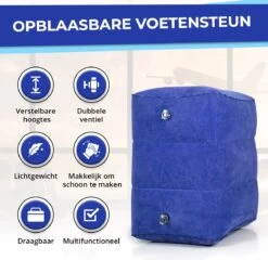 Merkloos Voetensteun - Vliegtuigbedje - Premium Quality - Reisbedje - 3 Hoogtestanden - Vliegtuig Kussen - Voetenbankje Of Poef - Met Opbergzakje & Pomp - Grijs -Winkel voor babyproducten 1200x1167 12