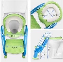 Toiletbril Met Trapje Voor Kinderen | Kinder Toiletzitje Toiletstoel Met Trap | Opvouwbare WC-bril Verkleiner Toiletverkleiner | LB-A20 Blauwpaars -Winkel voor babyproducten 1200x1177 2