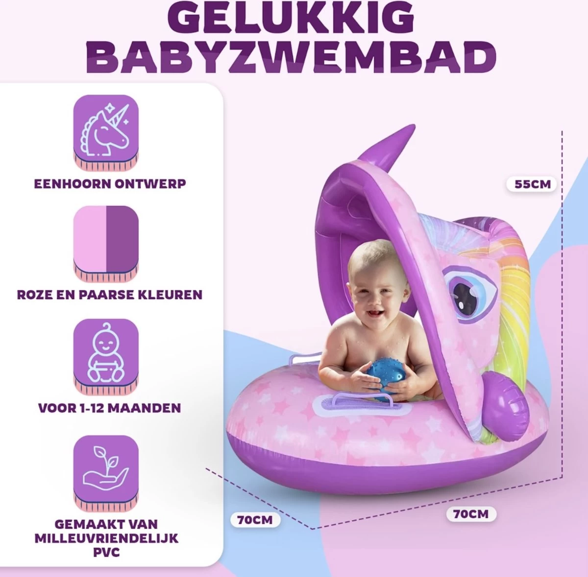 Eenhoorn - Kinderzwembad – Peuter Zwembad – Baby zwembadje – Baby zwembad met zonnescherm – Opblaasbaar – Vanaf 1 Jaar Eenhoorn - Kinderzwembad – Peuter Zwembad – Baby Zwembadje – Baby Zwembad Met Zonnescherm – Opblaasbaar – Vanaf 1 Jaar -Winkel voor babyproducten 1200x1179 4
