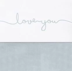 Jollein Baby Laken Wieg 75x100cm Love You - Stone Green