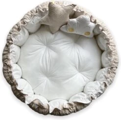 Bébélunes Waffle Beige - Babynest - Speelnest - Speelkleed - Speelmat - Beige - 140cm - Inclusief Speelkussens -Winkel voor babyproducten 1200x1186 5