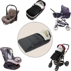 Monzana Voetenzak - Voor Kinderwagen Of Stoeltje - 93x56cm Grijs -Winkel voor babyproducten 1200x1188 12