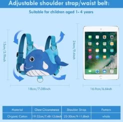 Veiligheidstuigje, Rugzakje. Veiligheidslijn Voor Kinderen, Polsband En Riem. Voorkomt Verdwalen Of Weglopen Van Uw Kind. -Winkel voor babyproducten 1200x1188 14