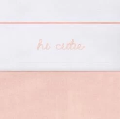 Jollein Baby Laken Ledikant 120x150cm Hi Cutie - Pale Pink