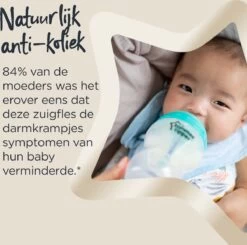 Tommee Tippee Anti-Colic Zuigflessen, Tepelspeen Met Langzame Uitstroomsnelheid En Uniek Anti-koliek Ontluchtingssysteem, 150ml, Verpakking Van 1 Stuk -Winkel voor babyproducten 1200x1189 5
