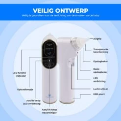 Young Star Baby - Elektrische Neusreiniger Baby - Neuszuiger Met USB - Neuspeer - Neusdouche - Snotverwijderaar -Winkel voor babyproducten 1200x1195 4