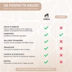 Sobia® Go Comfort - Handsfree Borstkolf - Incl. 40 Moedermelk Bewaarzakjes - BPA Vrij - 2 Stuks - Oplaadbaar - Luxe Comfort Kolfset - Incl. Borstvoeding E-Book -Winkel voor babyproducten 1200x1197 25