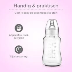 Nuvance - Dubbel Draagbare Elektrische Borstkolf - Inclusief Melkfles - 300ml - Handkolf - Kolfapparaten - Borstvoeding - 18 Standen - BPA Vrij -Winkel voor babyproducten 1200x1199 24