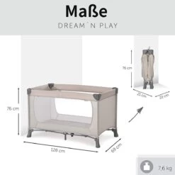 Hauck Dream N Play Campingbedje Set - Met Matras En Muggennet - Beige 5 Hauck Dream N Play Campingbedje Set - Met Matras En Muggennet - Beige -Winkel voor babyproducten 1200x1199 38