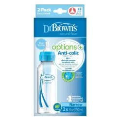 Dr. Brown's Options+ Anti-colic Standaard Fles - 250 Ml - Blauw - Duopack -Winkel voor babyproducten 1200x1200 1250