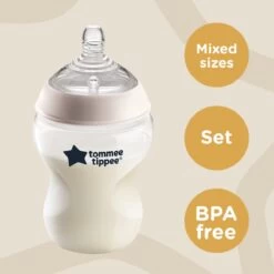 Tommee Tippee Closer To Nature - Flessen Starterpakket Voor Pasgeboren Baby's - Tepelspenen Met Anti-koliek Ventiel - Gemengde Maten - Multi -Winkel voor babyproducten 1200x1200 1289