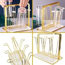 Flessenrek - Droogrek Babyfles - Flessen Rek Baby - Flessendroogrek Met Opvangbak - Afdruiprek - Afwasrek - Flessenrekje - Lekbak - Égouttoir - Goude Droogrek - Vetalo -Winkel voor babyproducten 1200x1200 1315