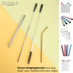 ESSIBLE Flessenborstel - Flessenrager - Schoonmaakborstel - Flessenreiniger - 5 Stuks - Kras- En BPA Vrij - Geschikt Voor Alle Oppervlakken - Zwart -Winkel voor babyproducten 1200x1200 1358