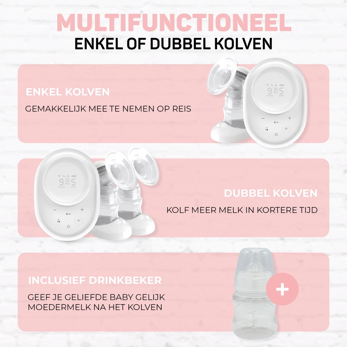 Vulpes BabyCare® Borstkolf Kolfapparaat - Dubbele Elektrische Borstkolf met nachtlamp - Oplaadbare accu - Draagbaar - BPA-Vrij - Incl. 60 moedermelkbewaarzakjes - PRO versie Vulpes BabyCare® Borstkolf Kolfapparaat - Dubbele Elektrische Borstkolf Met Nachtlamp - Oplaadbare Accu - Draagbaar - BPA-Vrij - Incl. 60 Moedermelkbewaarzakjes - PRO Versie -Winkel voor babyproducten 1200x1200 1451