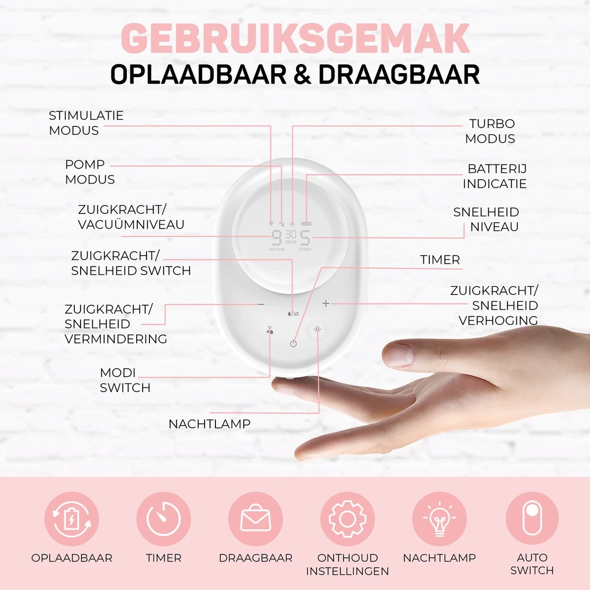 Vulpes BabyCare® Borstkolf Kolfapparaat - Dubbele Elektrische Borstkolf met nachtlamp - Oplaadbare accu - Draagbaar - BPA-Vrij - Incl. 60 moedermelkbewaarzakjes - PRO versie Vulpes BabyCare® Borstkolf Kolfapparaat - Dubbele Elektrische Borstkolf Met Nachtlamp - Oplaadbare Accu - Draagbaar - BPA-Vrij - Incl. 60 Moedermelkbewaarzakjes - PRO Versie -Winkel voor babyproducten 1200x1200 1453