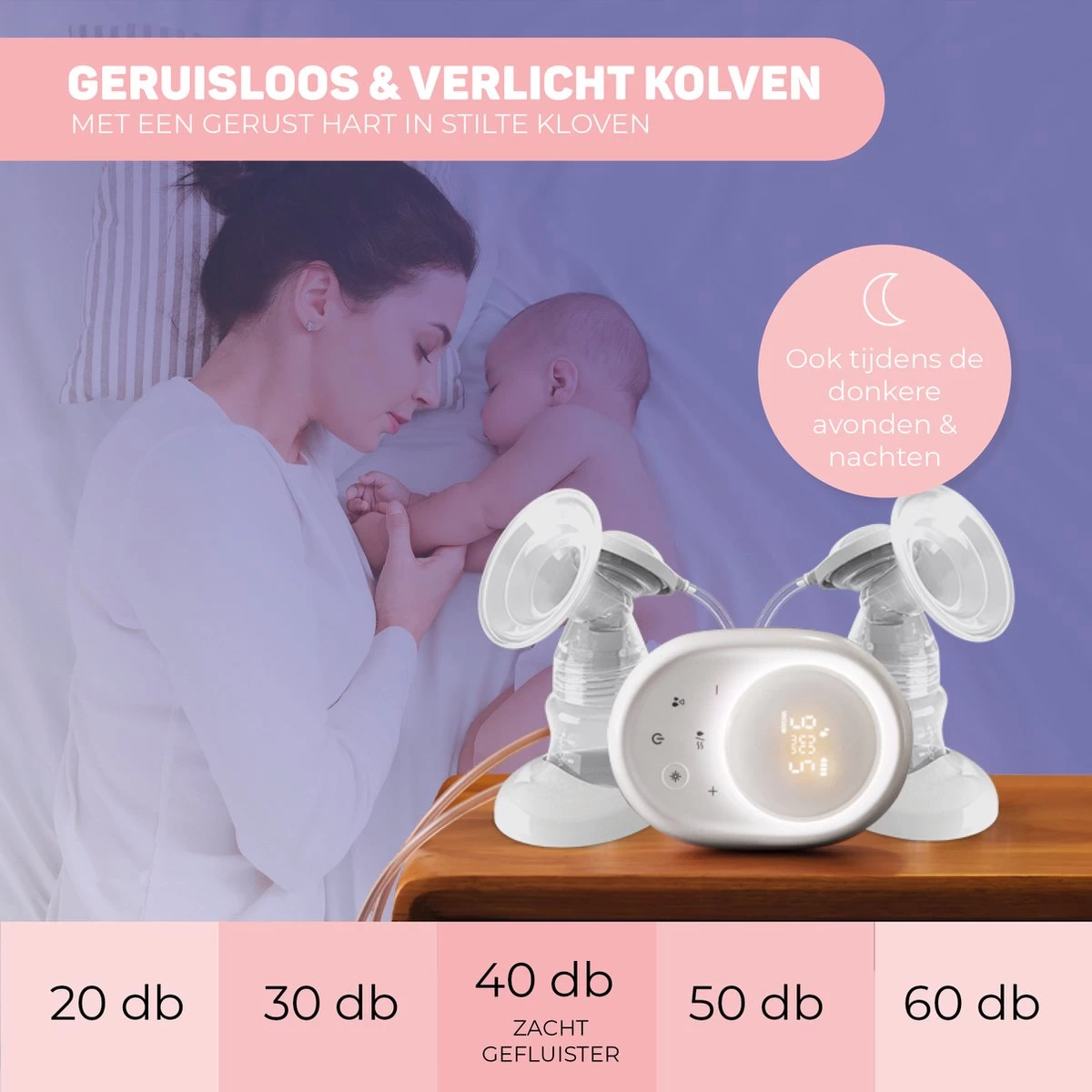 Vulpes BabyCare® Borstkolf Kolfapparaat - Dubbele Elektrische Borstkolf met nachtlamp - Oplaadbare accu - Draagbaar - BPA-Vrij - Incl. 60 moedermelkbewaarzakjes - PRO versie Vulpes BabyCare® Borstkolf Kolfapparaat - Dubbele Elektrische Borstkolf Met Nachtlamp - Oplaadbare Accu - Draagbaar - BPA-Vrij - Incl. 60 Moedermelkbewaarzakjes - PRO Versie -Winkel voor babyproducten 1200x1200 1455