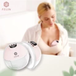 Felin Handsfree Borstkolf - Dubbele Draadloze Elektrische Borstkolf - Inclusief 30 Moedermelk Bewaarzakjes, 3 Maten Borstschildverkleiners & E-Book -Winkel voor babyproducten 1200x1200 1499