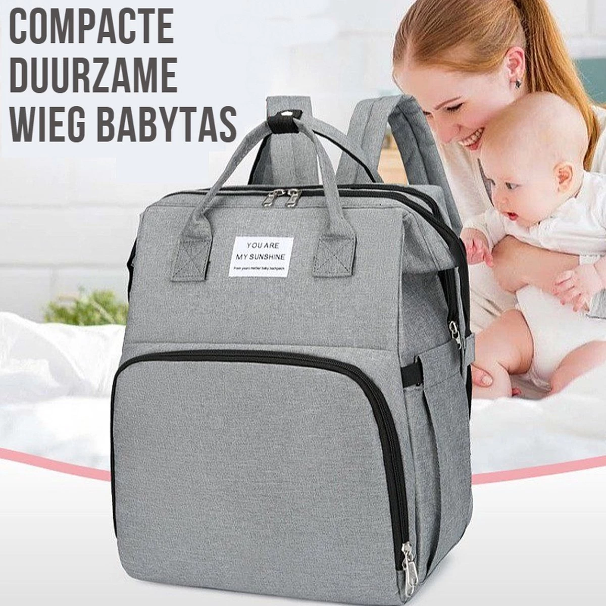 LaGloss® Luiertas Rugtas Reiswieg Opvouwbaar GRIJS - Multifunctionele 2-in-1 Babytas - Travel Camping Reisbed Rugzak - Baby Bed Wieg Tas - Grijs Merkloos LaGloss® Luiertas Rugtas Reiswieg Opvouwbaar GRIJS - Multifunctionele 2-in-1 Babytas - Travel Camping Reisbed Rugzak - Baby Bed Wieg Tas - Grijs -Winkel voor babyproducten 1200x1200 1704