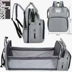 Merkloos LaGloss® Luiertas Rugtas Reiswieg Opvouwbaar GRIJS - Multifunctionele 2-in-1 Babytas - Travel Camping Reisbed Rugzak - Baby Bed Wieg Tas - Grijs 4 Merkloos LaGloss® Luiertas Rugtas Reiswieg Opvouwbaar GRIJS - Multifunctionele 2-in-1 Babytas - Travel Camping Reisbed Rugzak - Baby Bed Wieg Tas - Grijs -Winkel voor babyproducten 1200x1200 1705