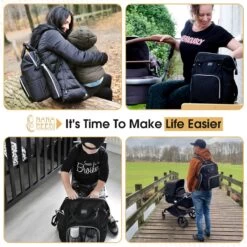 NanaBeebi Luiertas Rugzak Met Verschoonmatje - Zwart - Inclusief Flessenwarmhouder - Kinderwagenhaken En Isoleervak 5 NanaBeebi Luiertas Rugzak Met Verschoonmatje - Zwart - Inclusief Flessenwarmhouder - Kinderwagenhaken En Isoleervak -Winkel voor babyproducten 1200x1200 1708