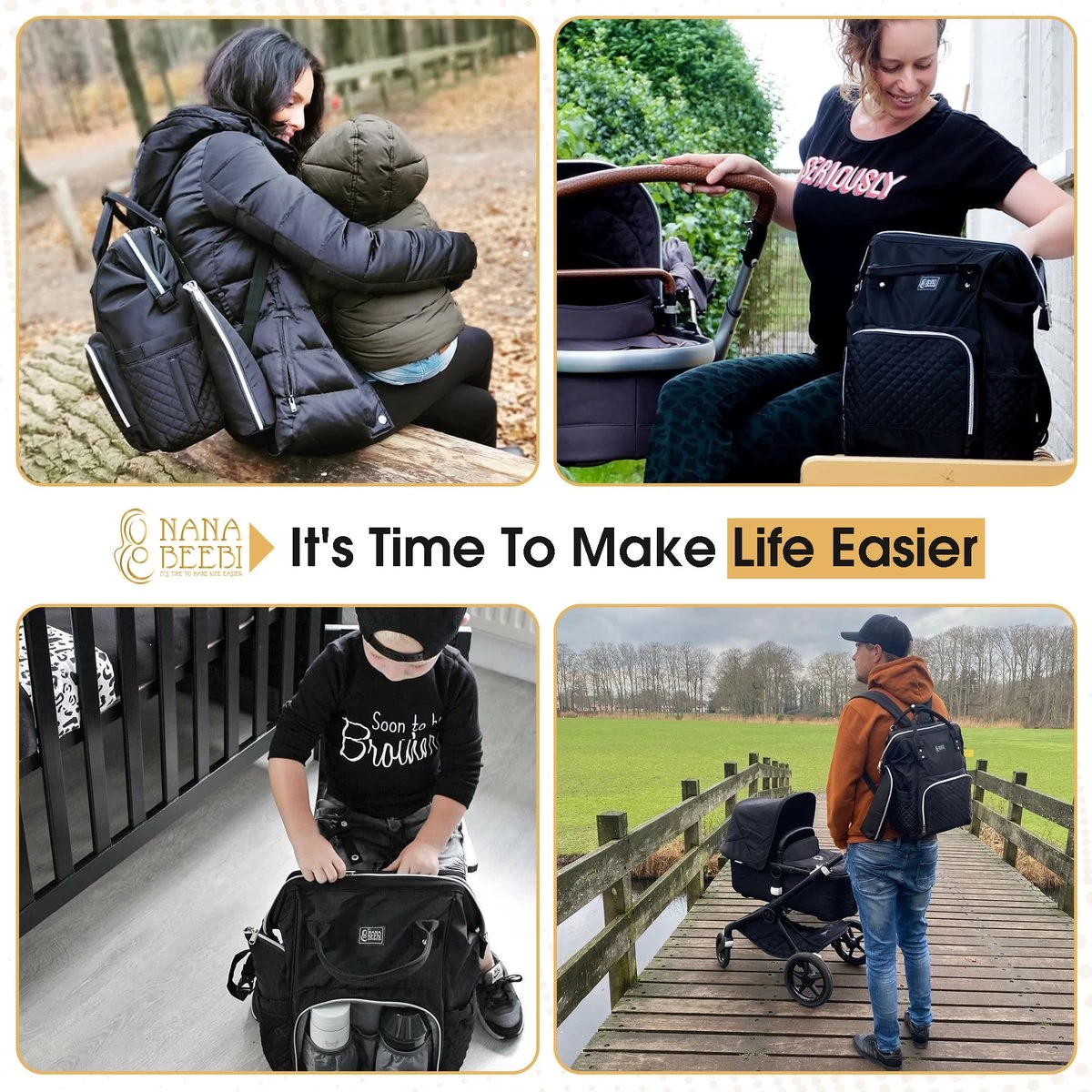 NanaBeebi Luiertas Rugzak met Verschoonmatje - Zwart - Inclusief flessenwarmhouder - kinderwagenhaken en isoleervak NanaBeebi Luiertas Rugzak Met Verschoonmatje - Zwart - Inclusief Flessenwarmhouder - Kinderwagenhaken En Isoleervak -Winkel voor babyproducten 1200x1200 1708