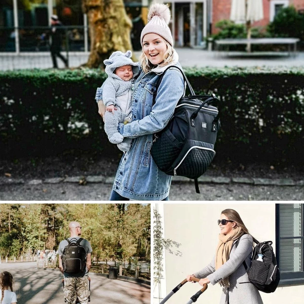 NanaBeebi Luiertas Rugzak met Verschoonmatje - Zwart - Inclusief flessenwarmhouder - kinderwagenhaken en isoleervak NanaBeebi Luiertas Rugzak Met Verschoonmatje - Zwart - Inclusief Flessenwarmhouder - Kinderwagenhaken En Isoleervak -Winkel voor babyproducten 1200x1200 1710