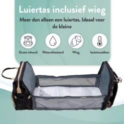Luiertas Rugzak - Monx Luiertas Verzorgingstas Met Uitklapbaar Babybedje - Overzichtelijke Luierrugzak Extra Buggy En Kinderwagen Haken Inclusief Geïsoleerde Flessenhouder - Zwart -Winkel voor babyproducten 1200x1200 1732