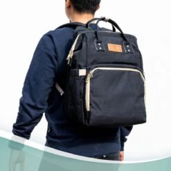 Luiertas Rugzak - Monx Luiertas Verzorgingstas Met Uitklapbaar Babybedje - Overzichtelijke Luierrugzak Extra Buggy En Kinderwagen Haken Inclusief Geïsoleerde Flessenhouder - Zwart -Winkel voor babyproducten 1200x1200 1734