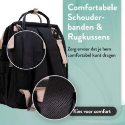 Luiertas Rugzak - Monx Luiertas Verzorgingstas Met Uitklapbaar Babybedje - Overzichtelijke Luierrugzak Extra Buggy En Kinderwagen Haken Inclusief Geïsoleerde Flessenhouder - Zwart -Winkel voor babyproducten 1200x1200 1743