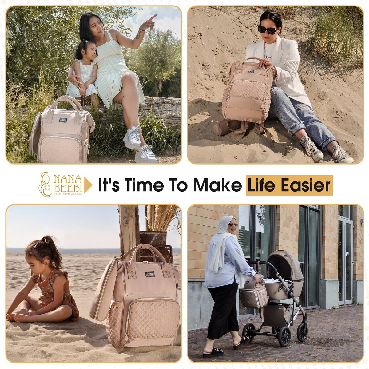 NanaBeebi Luiertas Rugzak met Verschoonmatje - Beige Taupe - Inclusief flessenwarmhouder - kinderwagenhaken en isoleervak NanaBeebi Luiertas Rugzak Met Verschoonmatje - Beige Taupe - Inclusief Flessenwarmhouder - Kinderwagenhaken En Isoleervak -Winkel voor babyproducten 1200x1200 1756