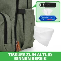 Brisby Slijtvaste Luiertas – Verzorgingstas – Met Buggymontage - Groen -Winkel voor babyproducten 1200x1200 1774
