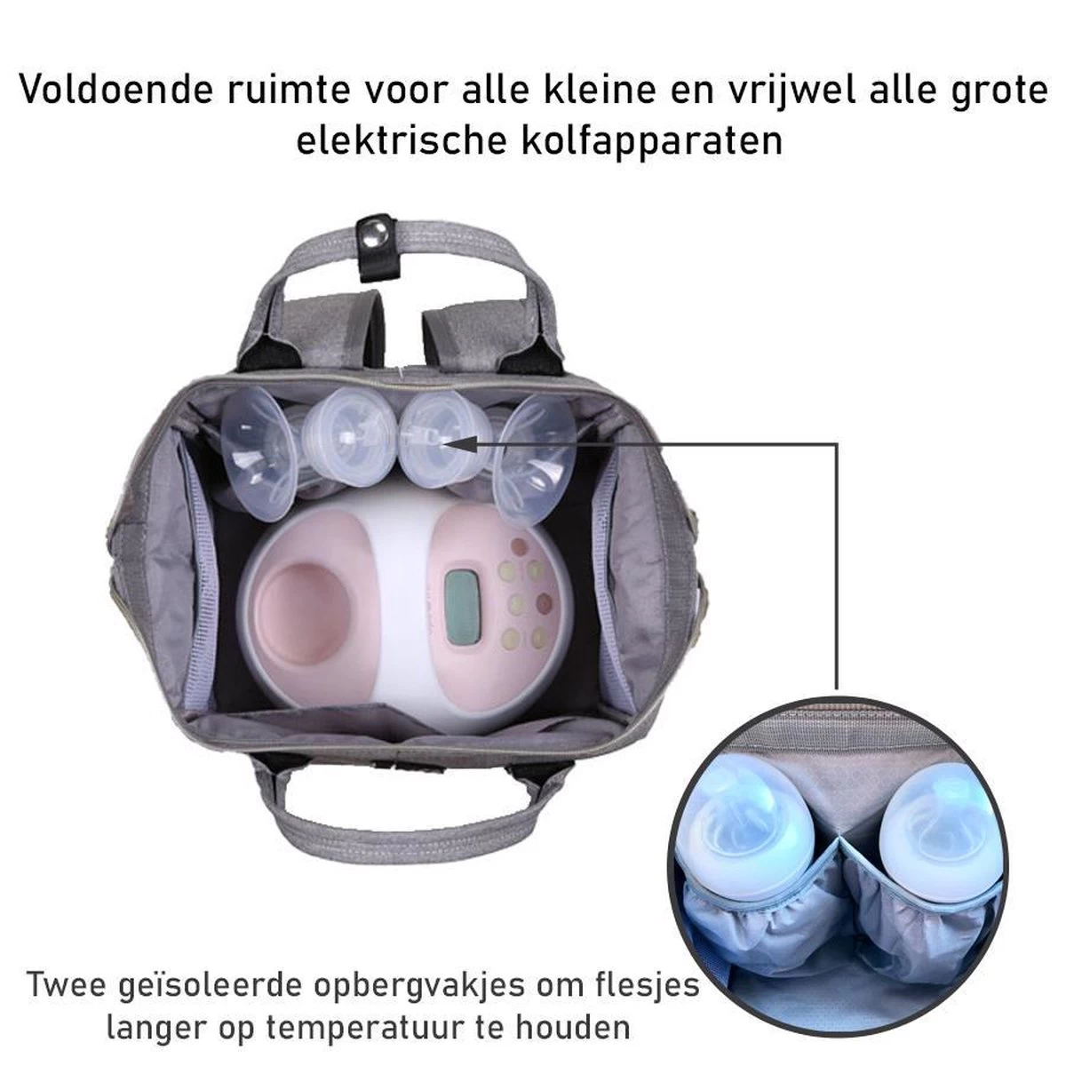 Rose & Ollie Kolftas Rugtas Grijs - Koeltas Moedermelk Rose & Ollie Kolftas Rugtas Grijs - Koeltas Moedermelk -Winkel voor babyproducten 1200x1200 1783