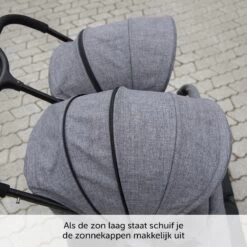 ABC Design Duo Kinderwagen Twin Circle Line - Inclusief Regenhoes - Woven Graphite -Winkel voor babyproducten 1200x1200 1844