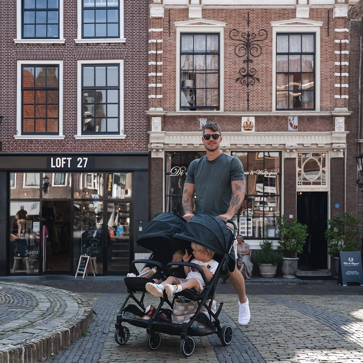 Deryan Luxe Rolo X2 Dubbele Buggy - Duo Buggy - Zwart Deryan Luxe Rolo X2 Dubbele Buggy - Duo Buggy - Zwart -Winkel voor babyproducten 1200x1200 1850