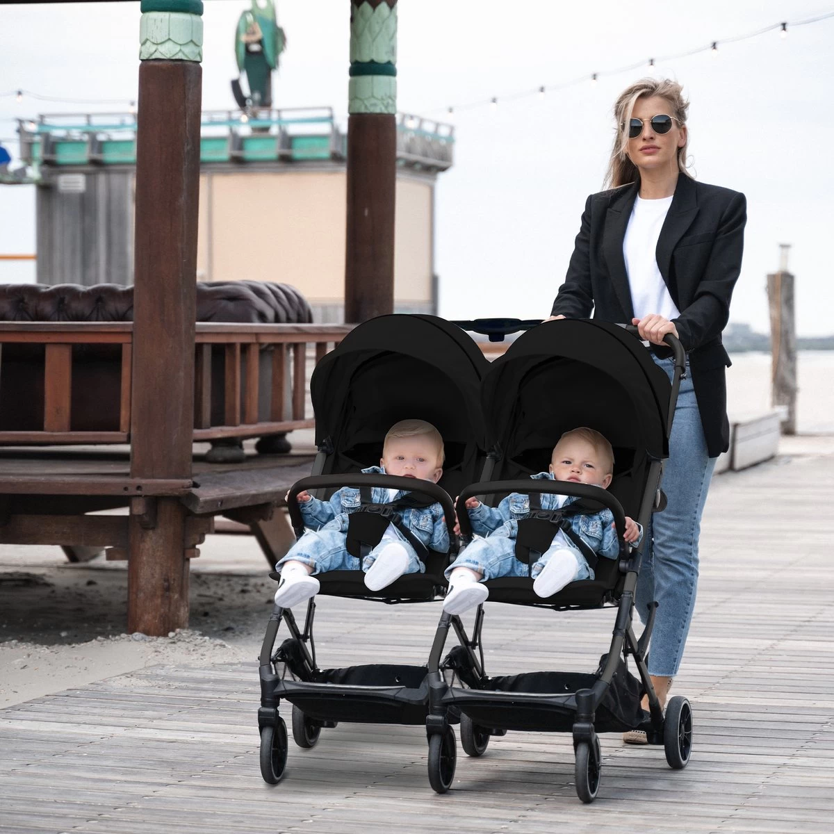 Deryan Luxe Rolo X2 Dubbele Buggy - Duo Buggy - Zwart Deryan Luxe Rolo X2 Dubbele Buggy - Duo Buggy - Zwart -Winkel voor babyproducten 1200x1200 1856