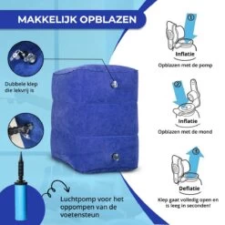 Merkloos Voetensteun - Vliegtuigbedje - Premium Quality - Reisbedje - 3 Hoogtestanden - Vliegtuig Kussen - Voetenbankje Of Poef - Met Opbergzakje & Pomp - Grijs -Winkel voor babyproducten 1200x1200 2006