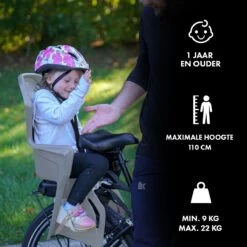 Brioso Fietsstoeltje Achter – Achterzitje Fiets – Kinderzitje Fiets – Zandgrijs/zwart -Winkel voor babyproducten 1200x1200 2055