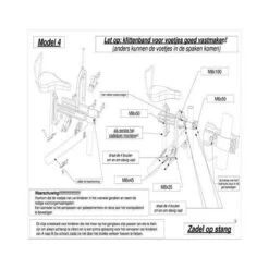 Zadel Op Stang Model 4 Kinderzitje Voor Damesfiets Met Enkele Oversized Onderbuis - Nooit Meer Zwaar Sturen -Winkel voor babyproducten 1200x1200 2058