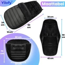 Yilofy Universele Luxe Voetenzak Babywagen & Autostoel Zwart Buggy Kinderwagen Voetzak -Winkel voor babyproducten 1200x1200 2094