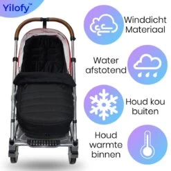 Yilofy Universele Luxe Voetenzak Babywagen & Autostoel Zwart Buggy Kinderwagen Voetzak -Winkel voor babyproducten 1200x1200 2096