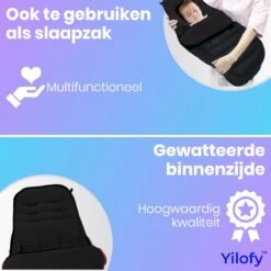 Yilofy Universele Luxe Voetenzak Babywagen & Autostoel Zwart Buggy Kinderwagen Voetzak -Winkel voor babyproducten 1200x1200 2098